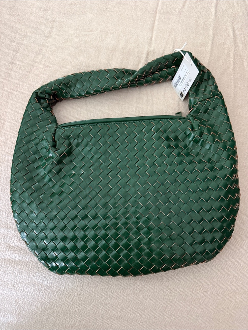 Woven Rounded Shoulder Hobo Bag